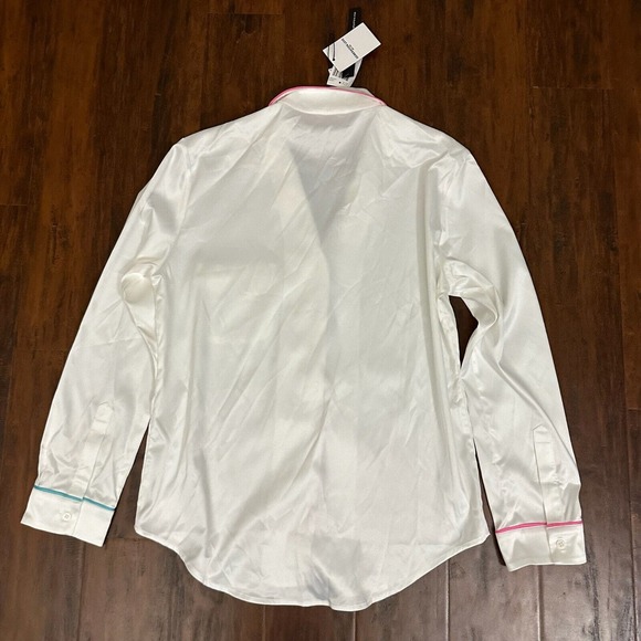 NWT GENERATION LOVE Kim Pajama Shorts Set in White Rainbow - Picture 5 of 16